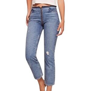Reformation Zipper Jeans Straight Leg